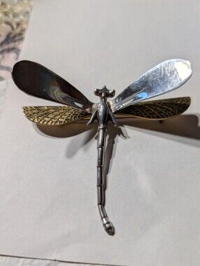 vintage dragonfly brooch Mexico 925